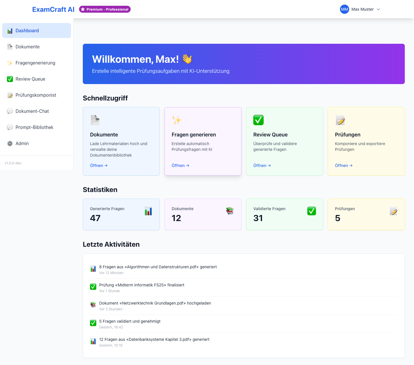 Dashboard Overview