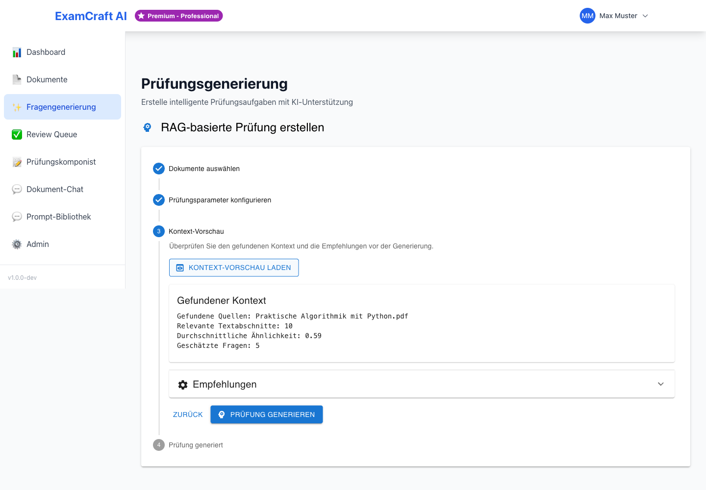 Schritt 3 — Kontext-Vorschau