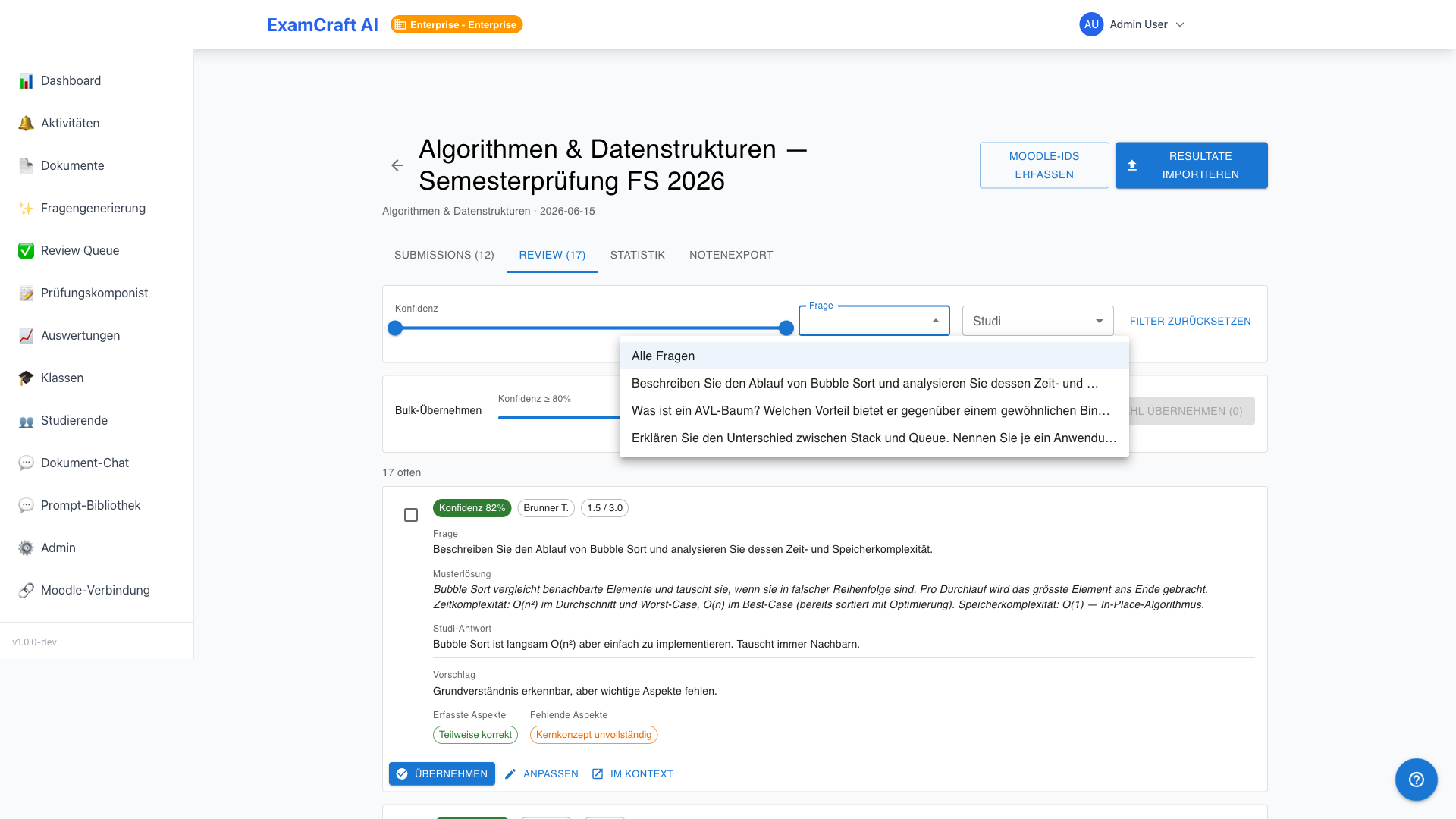 Review-Queue — Filter